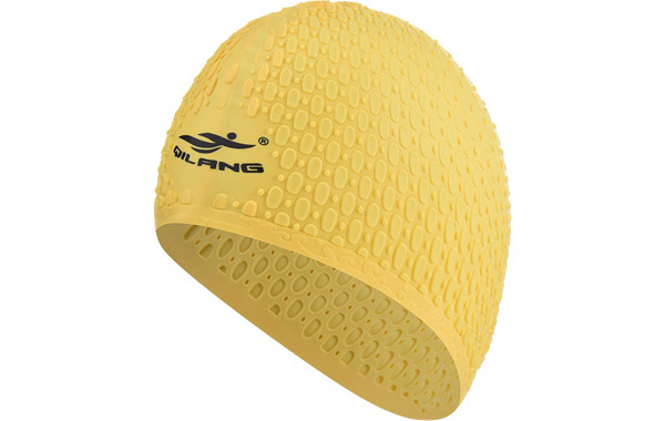Шапочка для плавания силиконовая Bubble Cap (желтая) Sportex E41541 600_380