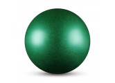 Мяч для художественной гимнастики металлик d15 см Indigo IN119 с блеcтками зеленый