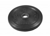 Диск Евро-Классик обрезиненный черный Iron King 10 кг, диаметр 51 мм