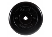 Диск обрезиненный d26мм MB Barbell MB-AtletB26-10 10кг черный