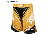 Шорты Green Hill MMA SHORT IMMAF approved MMI-4022, черно-золотой