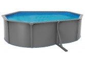 Морозоустойчивый бассейн Poolmagic Anthracite овальный 490x360x130 см комплект оборудования Standart