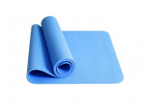 Коврик для йоги 183х61х0,6см Sportex ТПЕ E42687-2 голубой