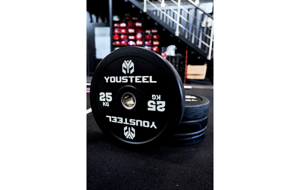 Диск EVO BUMPER PLATE 25кг YouSteel черный 600_380