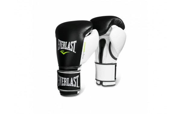 Боксерские перчатки Everlast Powerlock 12 oz черн/бел/зел. 2200557 600_380