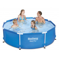 Каркасный бассейн 244х76см, 2930л, фил-насос 1249л/ч Bestway Steel Pro 5614C