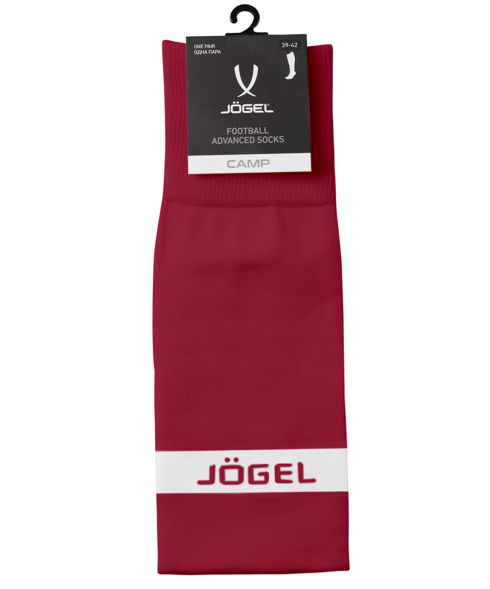 Гетры футбольные Jogel Camp Advanced Socks, гранатовый\белый 1663_2000