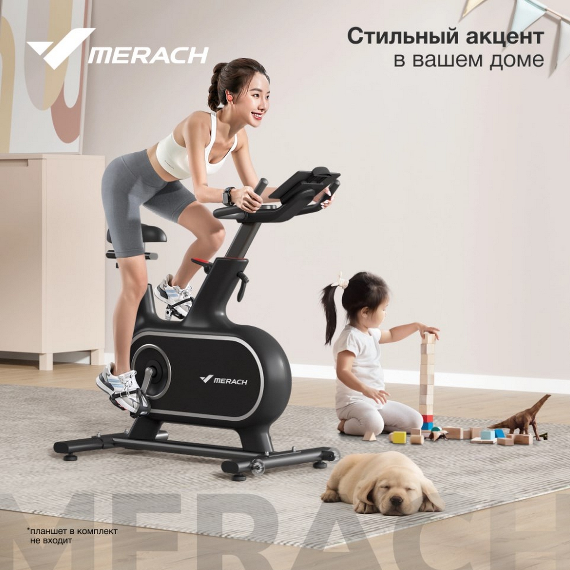 Спин-байк домашний MERACH MR-S06 black 2000_2000