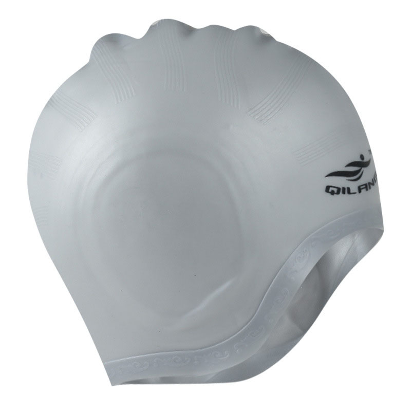 Шапочка для плавания силиконовая анатомическая (серебро) Sportex E41550 800_800