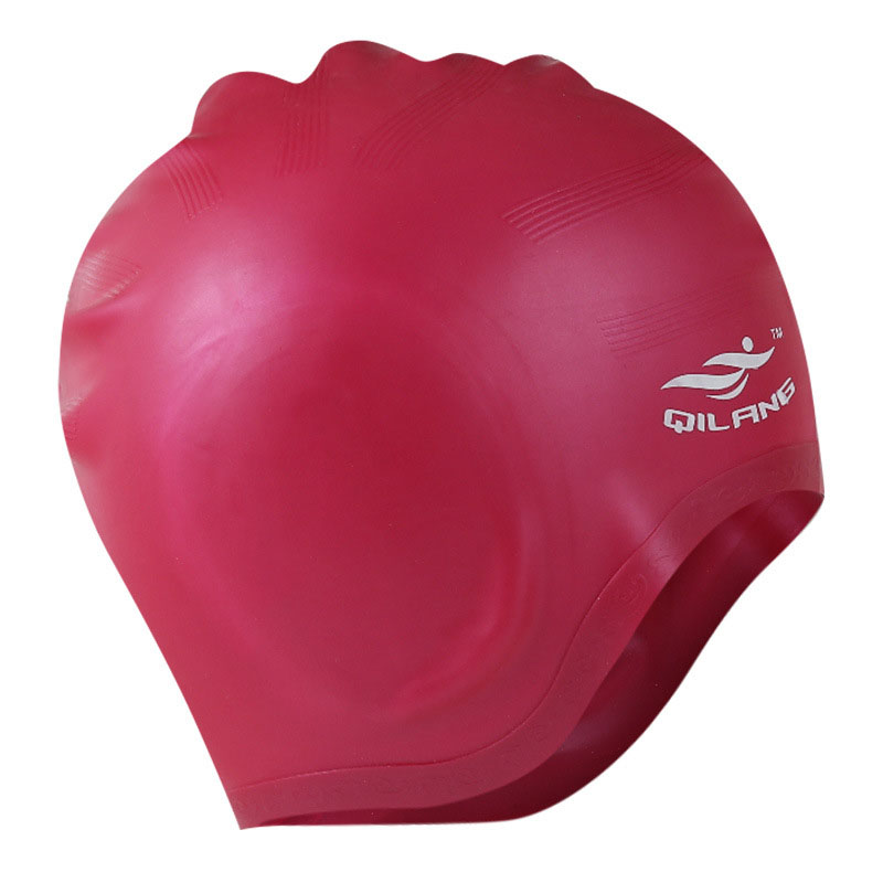 Шапочка для плавания силиконовая анатомическая (бордовая) Sportex E41554 800_800