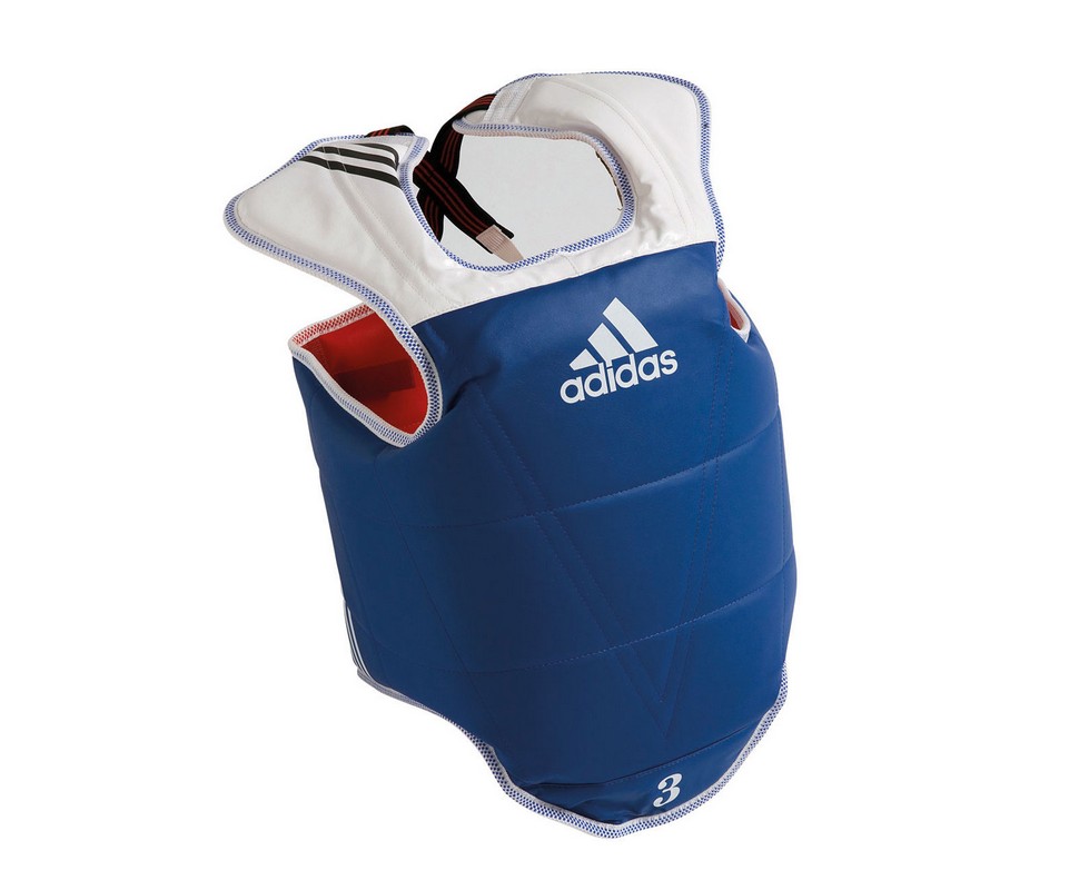 Защита корпуса двухсторонняя Adidas Adult Body Protector Reversible WTF сине-красная adiTAP01 979_800
