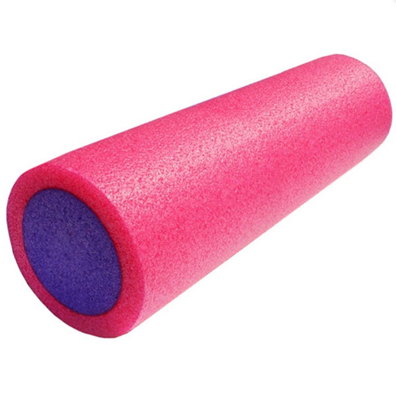 Ролик для йоги Sportex полнотелый 2-х цветный (розовый/фиолетовый) 45х15см PEF45-5 800_800