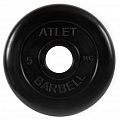 Диск обрезиненный d51мм MB Barbell Atlet 5кг черный MB-AtletB51-5 120_120
