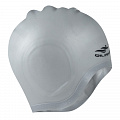 Шапочка для плавания силиконовая анатомическая (серебро) Sportex E41550 120_120