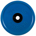 Диск олимпийский d51мм евро-классик MB Barbell MB-PltCE-20 20 кг синий 120_120